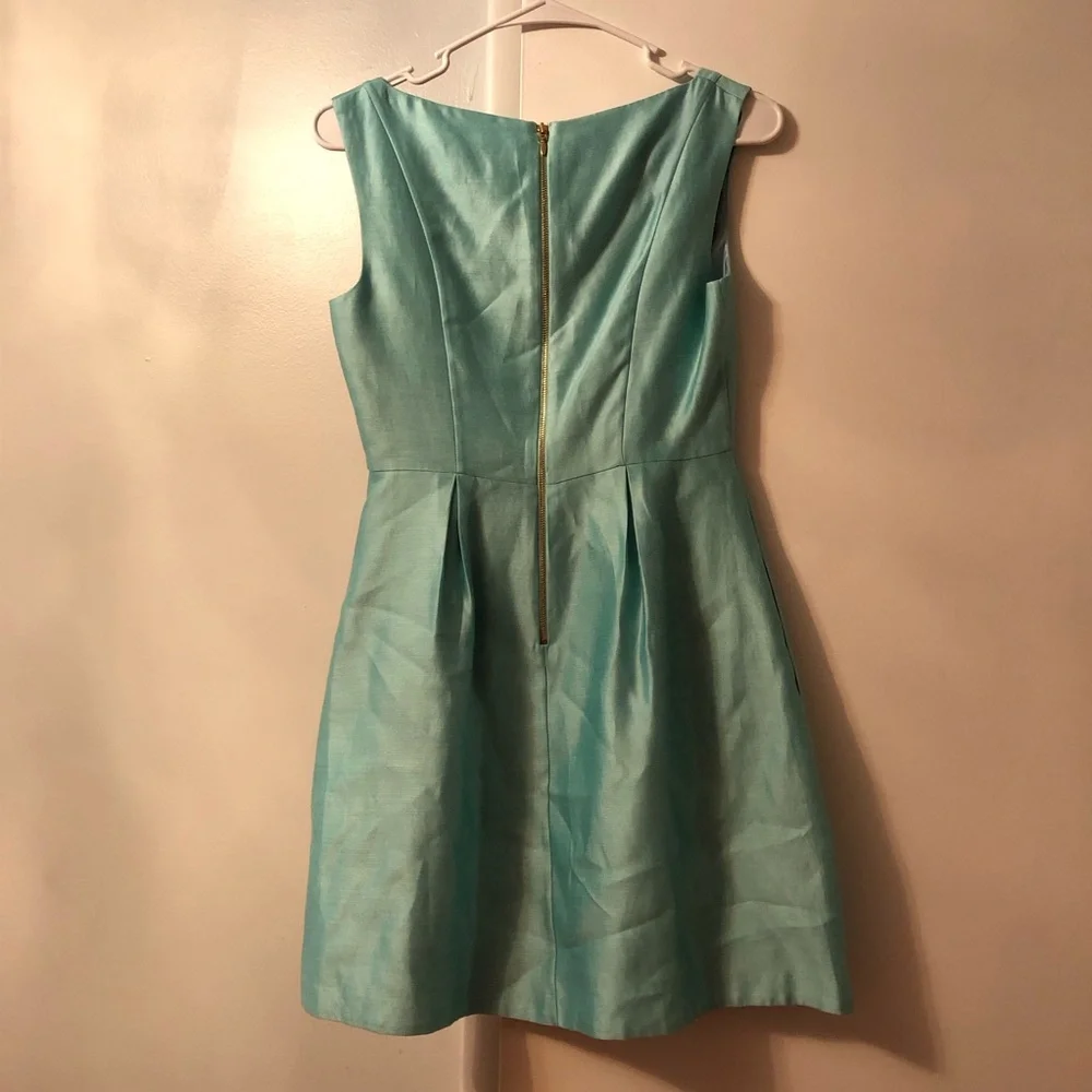 Kate Spade Susannah Blue V-Neck Sleeveless Fit-and-Flare Dress